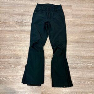 Roxy Black Mid RIse Ski Pant 15k Waterproof Stretch Snow Pant Skinny Fit sz S